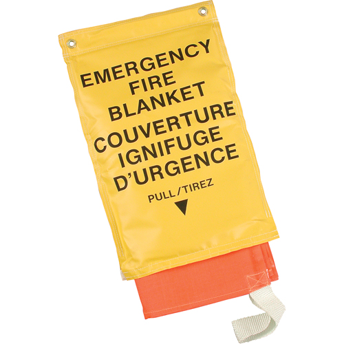 Emergency Fire Blankets, Fibreglass, 72"L x 72"W