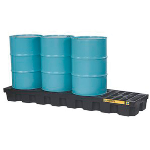 EcoPolyBlend™ Spill Control Pallets - With Drain, 75 US gal. Spill Capacity, 97" x 25" x 9"