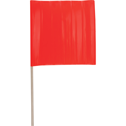 Traffic Safety Flags, Vinyl, With Handle