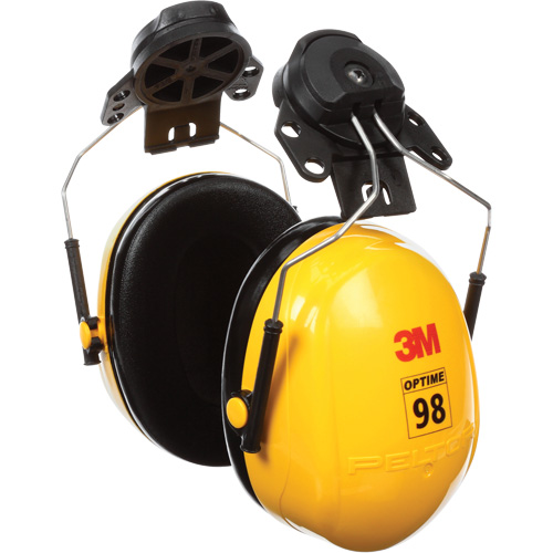 Peltor™ Optime™ 98 Series Earmuffs, Cap Mount, 23 NRR dB