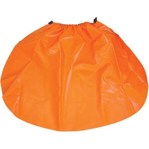 Hard Hat Rain Shield, One Size, Orange, Nylon/PVC