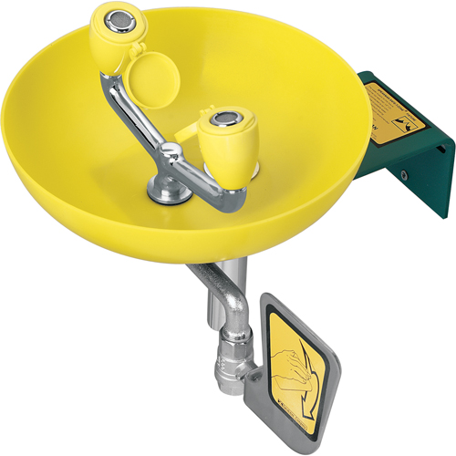 Eyewash Station, Wall-Mount Installation, Plastic Bowl