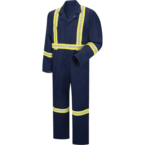 Enhanced Visibility Coveralls, Men's, Navy Blue, Size 44