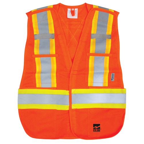 Open Road® Tear Away Vest , High Visibility Orange, Polyester