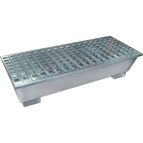 Steel Spill Containment Pallets, 68 US gal. Spill Capacity, 47.25" x 31.5" x 19.3"