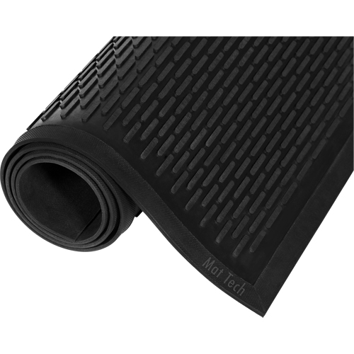 Crown-Tred™ Mat, Scraper, 3' x 5' x 1/4", Black