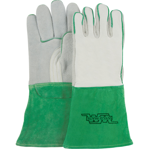 Heavy-Duty Welding Gloves, Split Cowhide, Size Large