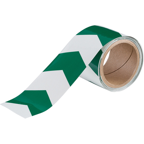 Glow-in-the-Dark V-Style Arrow Tape, 2" x 15', Polyester, Green