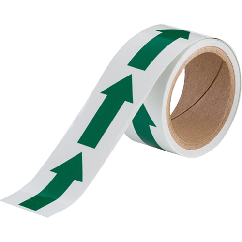 Glow-in-the-Dark Standard Arrow Tape, 3" x 15', Polyester, Green