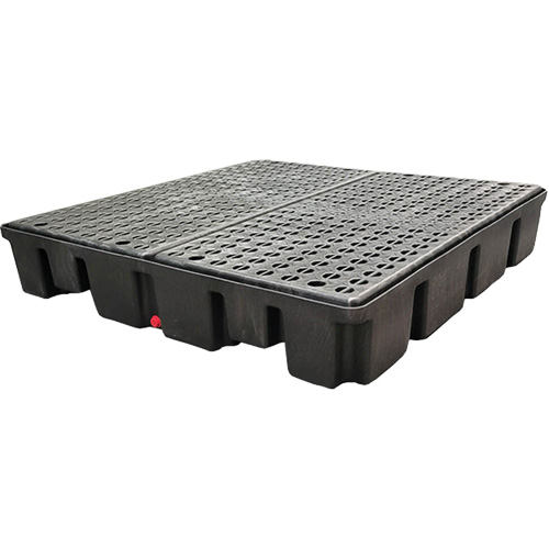 Nestable Spill Pallet Without Drain, 66 US gal. Spill Capacity, 49" x 49" x 10.5"