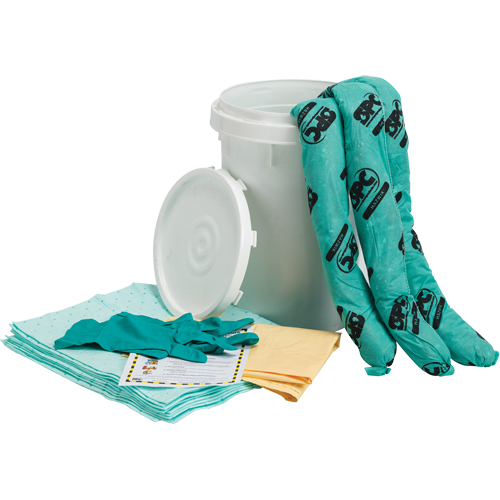 Spill Kit, Hazmat, Pail, 10 US gal. Absorbancy
