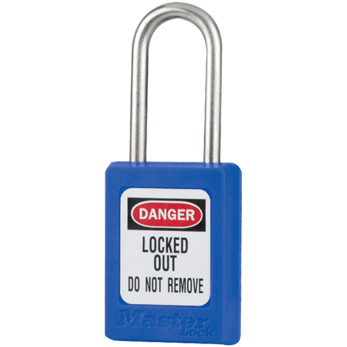 S31 Zenex™ Safety Padlocks, Blue, Keyed Alike, Thermoplastic, 1-3/8" Width