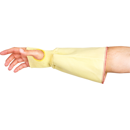 Woven Protective Sleeves With Thumbhole, Kevlar®, 7", ANSI/ISEA 105 Level 2, Yellow