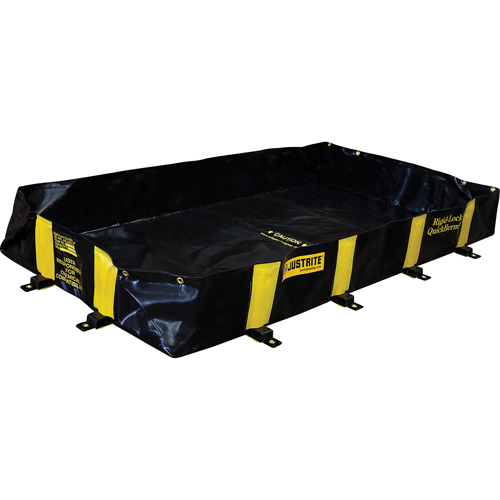 Rigid-Lock QuickBerm®, 175 US gal. Capacity, 4' W x 6' L x 12" H, Stake Wall