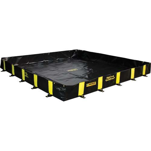 Rigid-Lock QuickBerm®, 475 US gal. Capacity, 8' W x 8' L x 12" H, Stake Wall