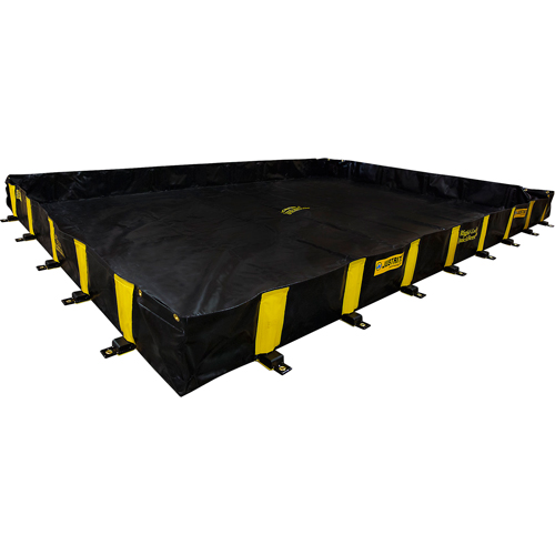 Rigid-Lock QuickBerm®, 1435 US gal. Capacity, 12' W x 16' L x 12" H, Stake Wall