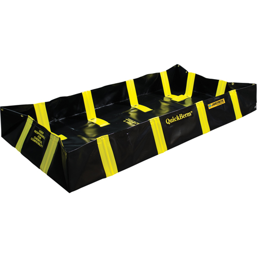 QuickBerm® Containment Berm with Inside Wall Supports, 355 US gal. Capacity, 6' W x 8' L x 12" H, Snap-Up Bracket