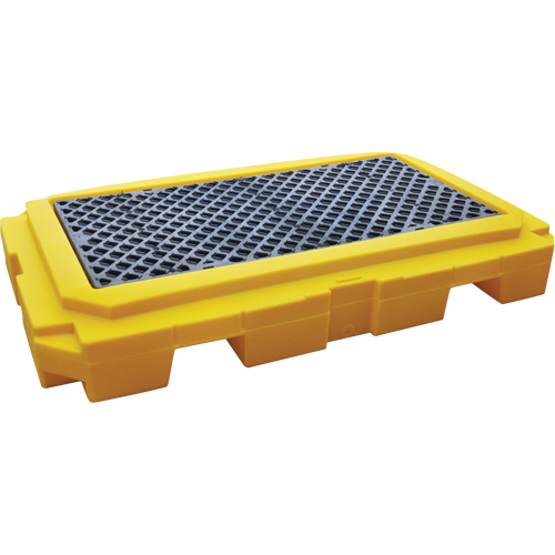 Spill Pallet Plus With Drain, 66 US gal. Spill Capacity, 65.5" x 40" x 8.75"