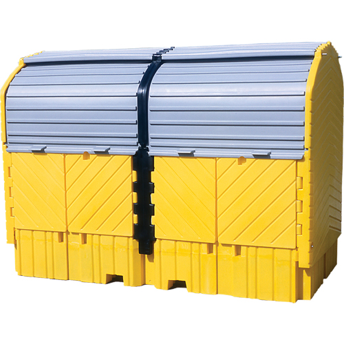 Ultra-Twin IBC Hard Top With Drain, 128" L x 67" W x 96" H, 8000 lbs. Load Capacity