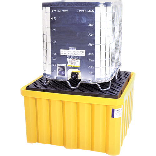 Ultra-IBC Spill Pallet® with Drain, 400 US gal. Spill Capacity, 58.75" x 58.75" x 33"
