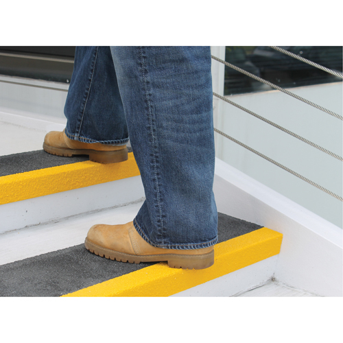 Safestep® Anti-Slip Step Cover, 13.5" W x 48" L, Black & Yellow