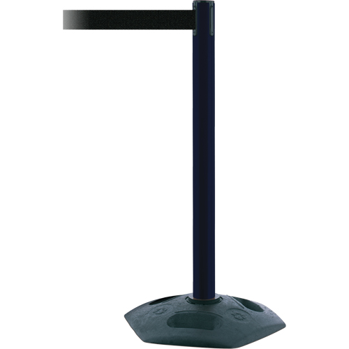 Single Line Heavy Duty Post, Plastic, 38" H, Black Tape, 13' Tape Length
