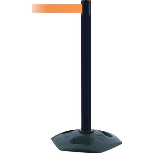 Single Line Heavy Duty Post, Plastic, 38" H, Orange Tape, 13' Tape Length