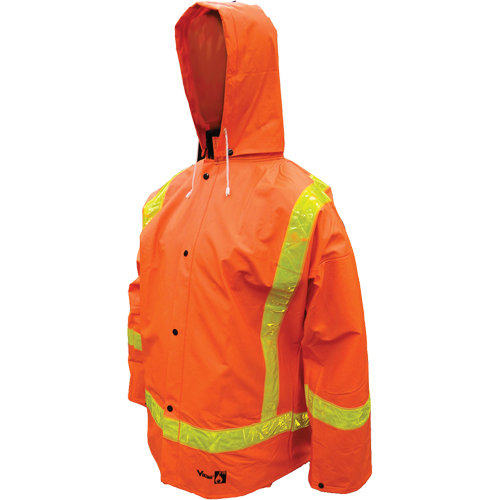 Open Road FR PVC Rain Suits, Large, Orange