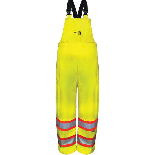 Hi-Vis FR/PU Safety Rain Bib Pants, 4X-Large