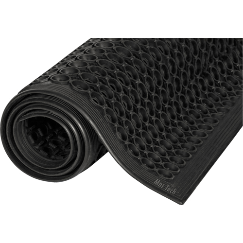 Safewalk™ Light Mats, Honeycomb, 3' x 5' x 1/2", Black, Rubber