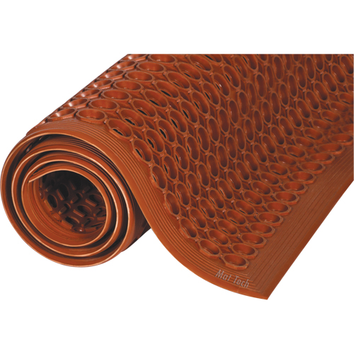 Safewalk™ Light Mats, Honeycomb, 3' x 9-9/10' x 1/2", Terracotta, Rubber