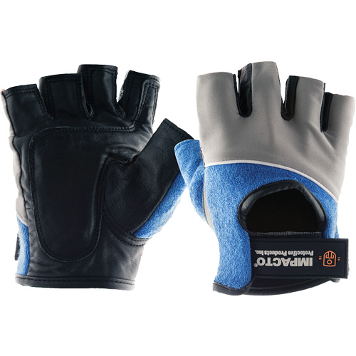 Gel-Padded Work Gloves, 2X-Large, Synthetic Palm, Hook & Loop Cuff