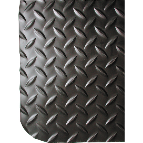 SpongeCote® Ultrasoft Mats No. 414, Diamond, 4' x 50' x 15/16", Black, PVC Sponge