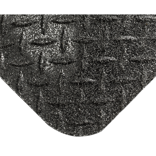 SpongeCote® With Gritshield Mats No. 416, Diamond, 2' x 50' x 9/16", Black, PVC Sponge