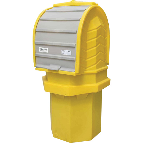 Ultra-Hard Top P1 Plus® 1-Drum Hardtop Cover Spill Containment Unit With Drain, 36" L x 36" W x 66" H, 800 lbs. Load Capacity