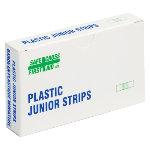 Junior Strips Bandages, Rectangular/Square, 1-1/2", Plastic, Non-Sterile