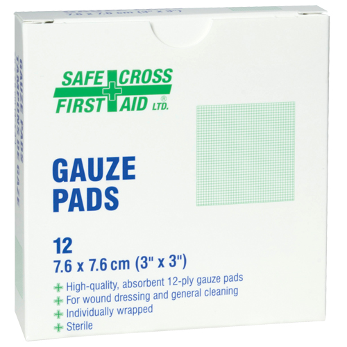 Gauze , Pad, 3" L x 3" W, Sterile, Medical Device Class 1