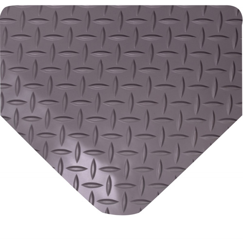 SpongeCote® Mats No.415, Diamond, 2' x 5' x 9/16", Grey, PVC Sponge
