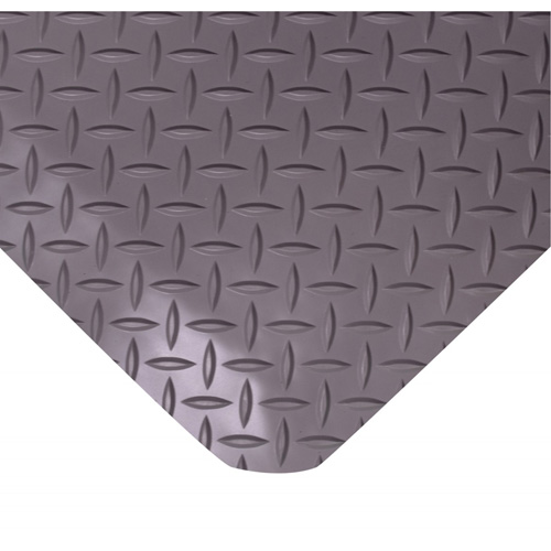 SpongeCote® Mats No.415, Diamond, 4' x 10' x 9/16", Grey, PVC Sponge