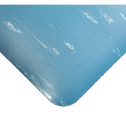 Tile-Top AM Spongecote Ultrasoft Anti-Microbial Mats No.419, Smooth, 2' x 10' x 7/8", Blue, Nitrile/Vinyl
