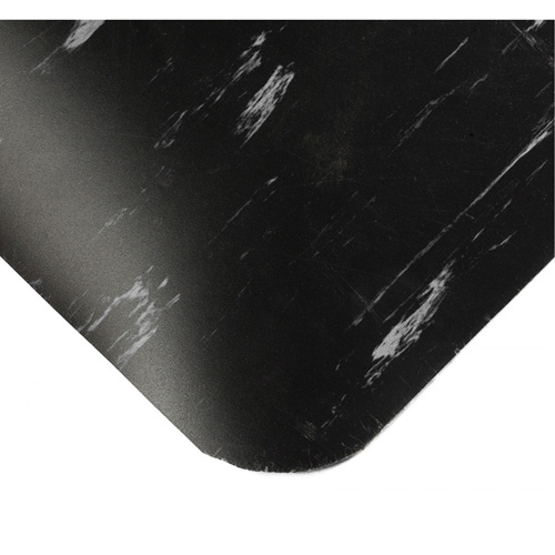 Tile-Top AM Spongecote Ultrasoft Anti-Microbial Mats No.419, Smooth, 3' x 20' x 7/8", Black, Nitrile/Vinyl