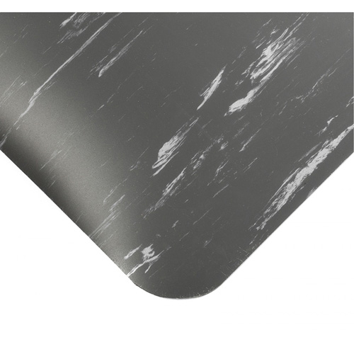 Tile-Top AM Spongecote Ultrasoft Anti-Microbial Mats No.419, Smooth, 3' x 20' x 7/8", Charcoal, Nitrile/Vinyl