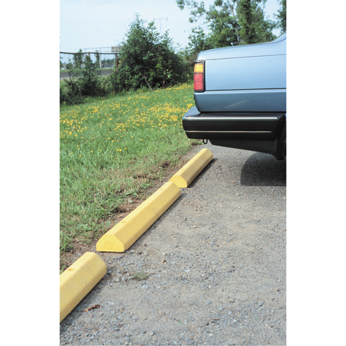 Car Stops, Plastic, 4' L, Yellow