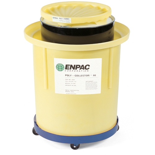 Poly-Collector™ 66 with Steel Drum, 32.5" dia. x 42" H, 70 US gal. Spill Cap.
