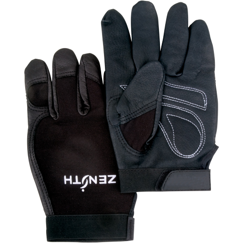 ZM300 Mechanic's Gloves, Grain Cowhide Palm, Size Large