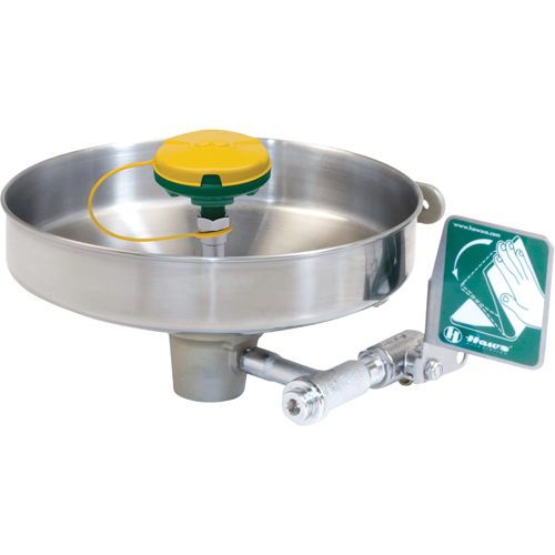 Axion® Eye/Face Wash Station, Wall-Mount Installation, Stainless Steel Bowl