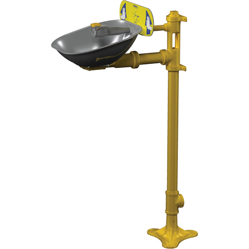 Halo™ Eyewash Stations, Pedestal Installation, Stainless Steel Bowl