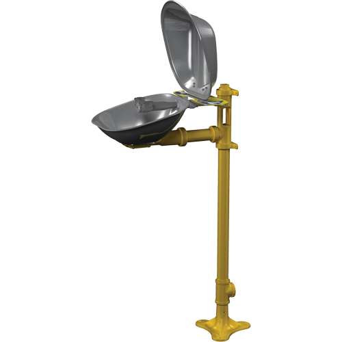 Halo™ Eyewash Stations, Pedestal Installation, Stainless Steel Bowl