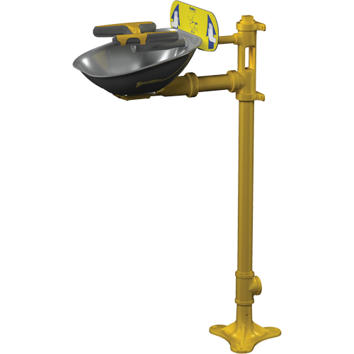 Halo™ Face/Eyewash Stations, Pedestal Installation, Stainless Steel Bowl