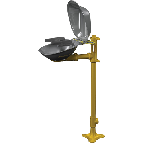 Halo™ Face/Eyewash Stations, Pedestal Installation, Stainless Steel Bowl